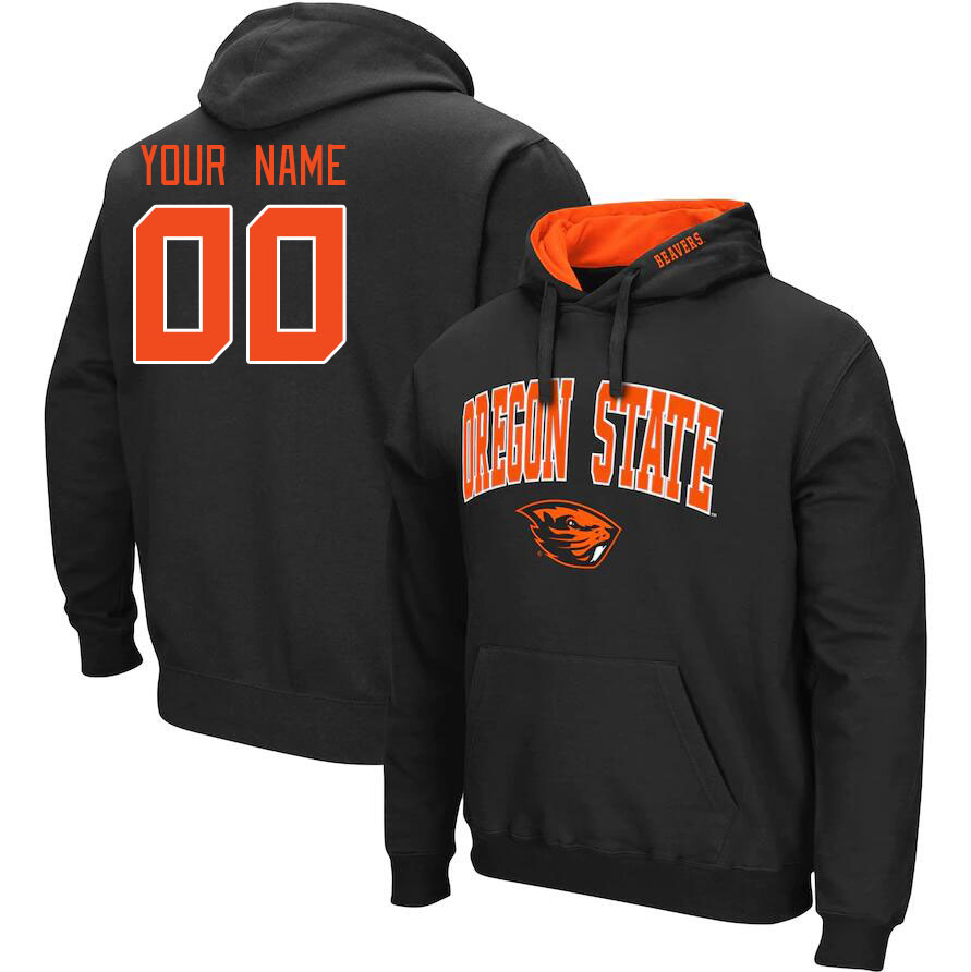 Custom Oregon State Beavers Name And Number College Hoodie-Black - Click Image to Close